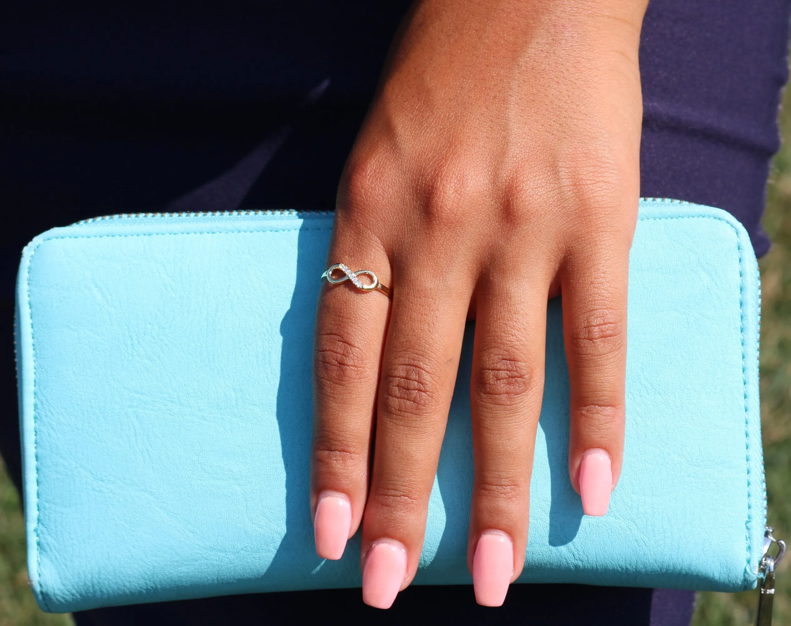 10k Yellow Gold Dainty Infinity Ring