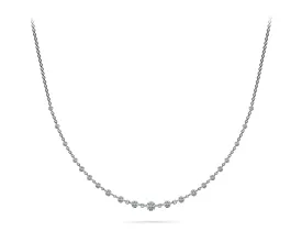 14K Two-Prong Cable Link Diamond Necklace