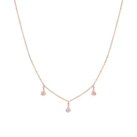 3 DIAMOND DROP NECKLACE