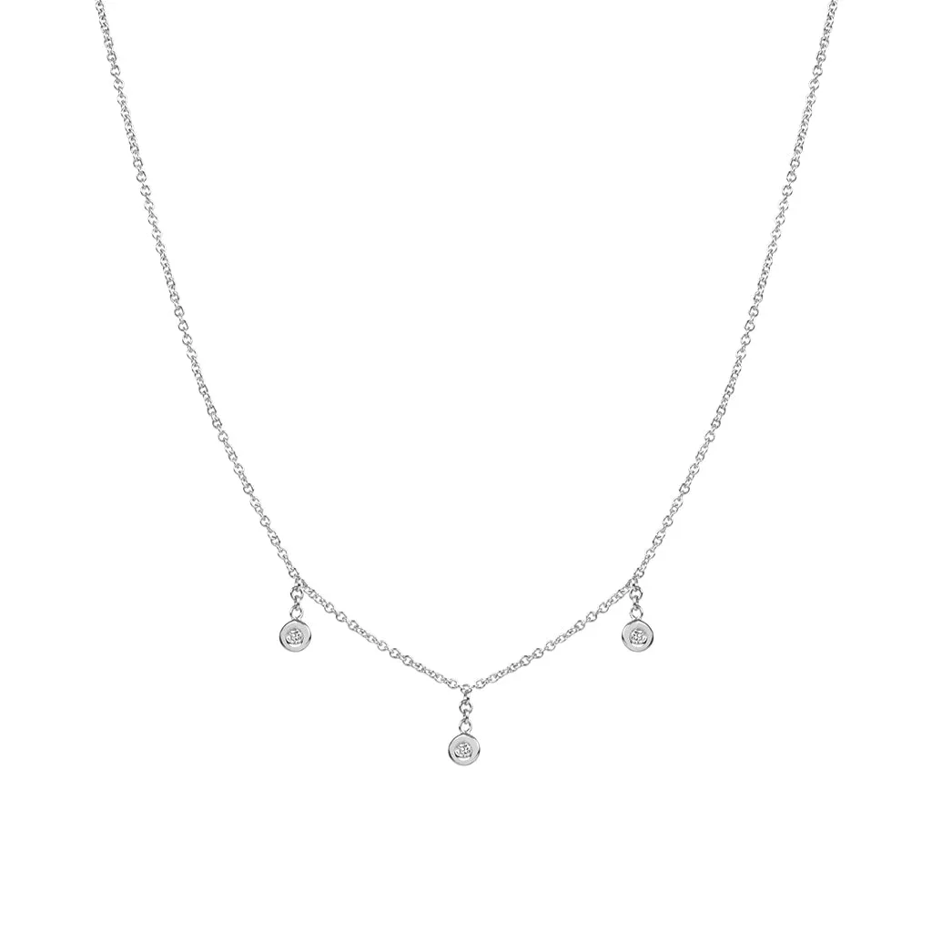 3 DIAMOND DROP NECKLACE