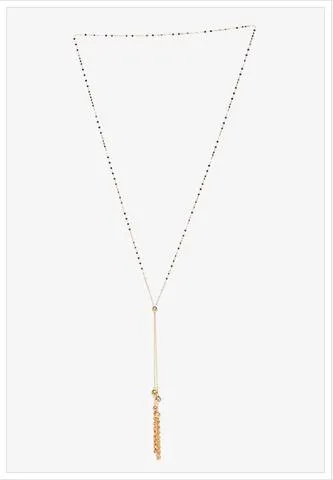 Adjustable Gold Tassel Necklace