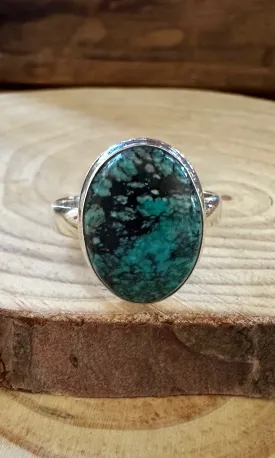 AMERICAN TURQUOISE and Silver Ring • Size 11