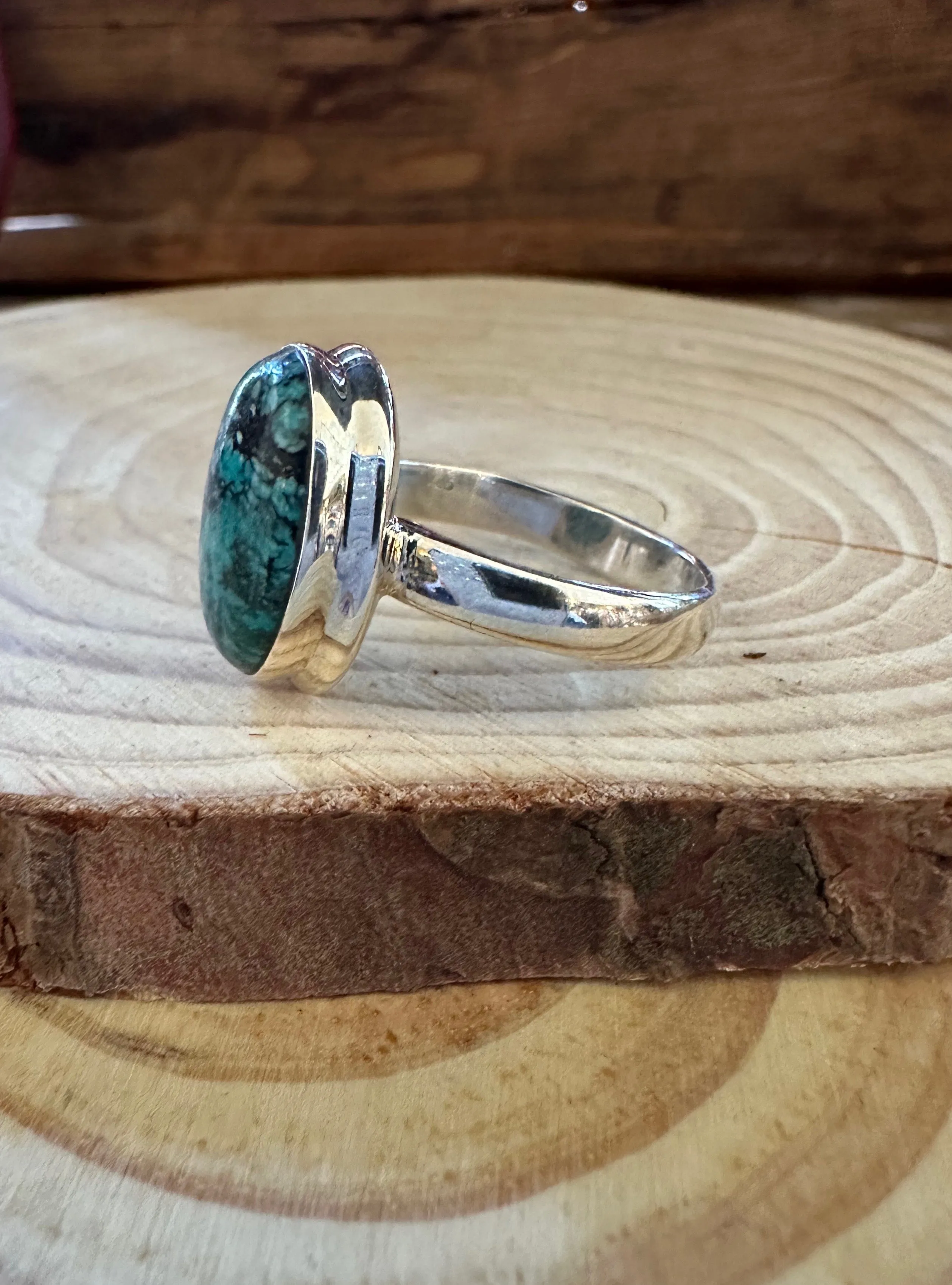 AMERICAN TURQUOISE and Silver Ring • Size 11