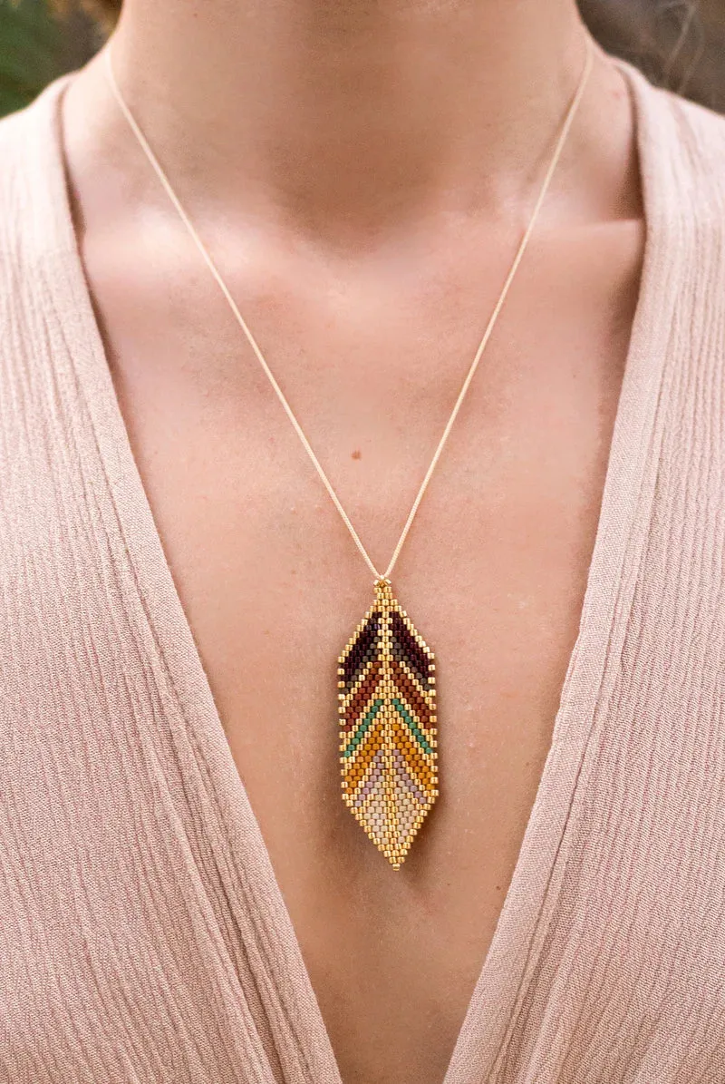 Ana Peregrina Large Pluma Necklace - Tierra