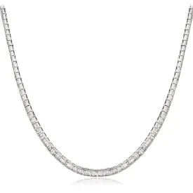 BAGUETTE CUT DIAMOND CHANNEL SETTING Necklace IN 18K WHITE GOLD