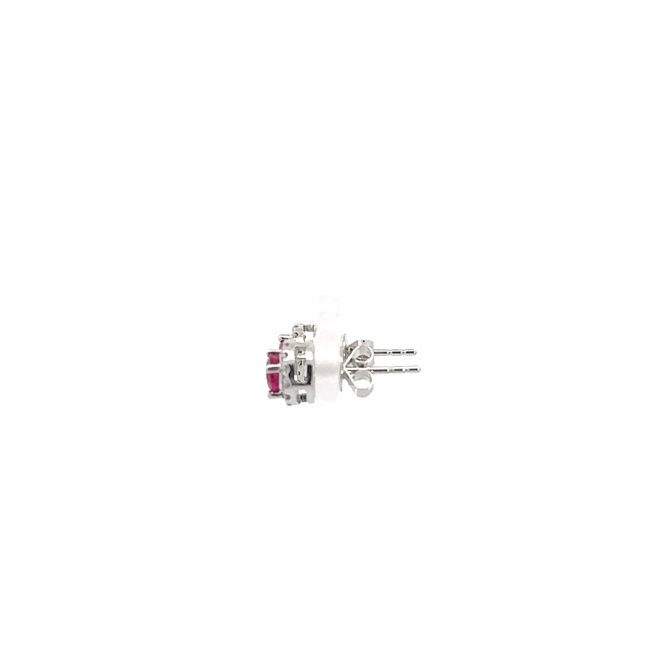 Baikalla 18k White Gold Natural Ruby Earrings