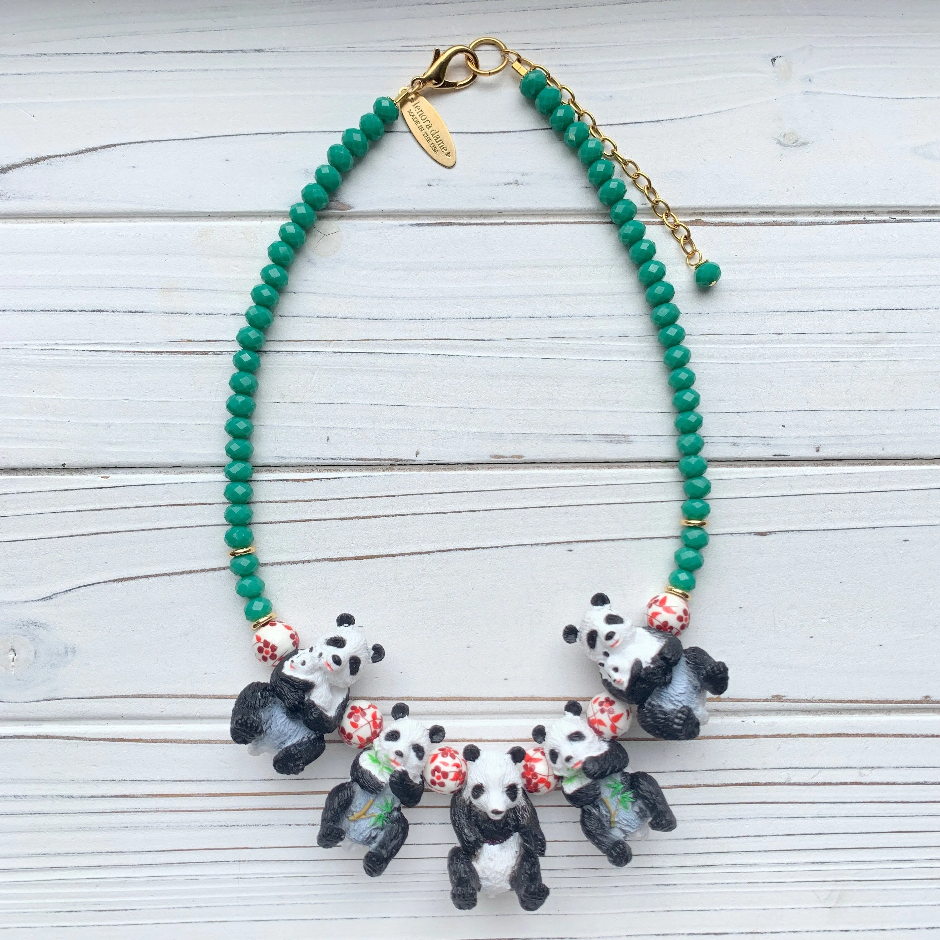 Beaded Panda Necklace