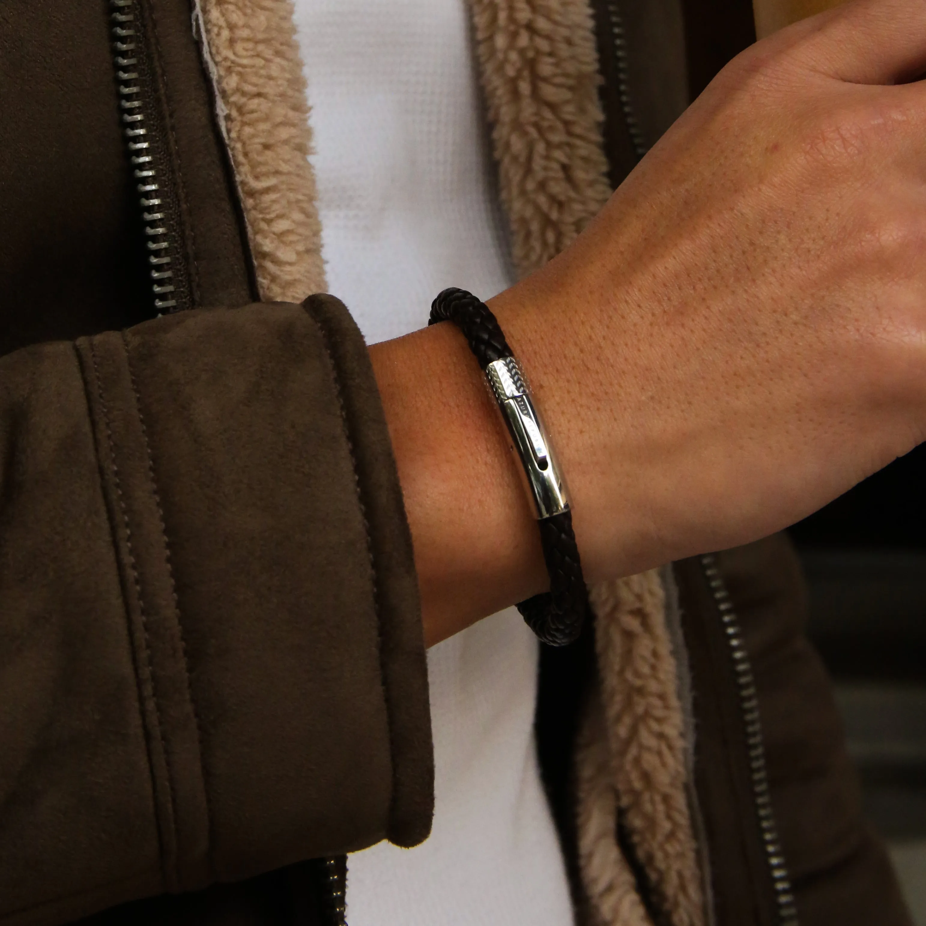 Black Leather Bracelet