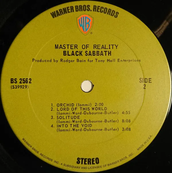 Black Sabbath - Master Of Reality (LP, Album, Ter) (VG )