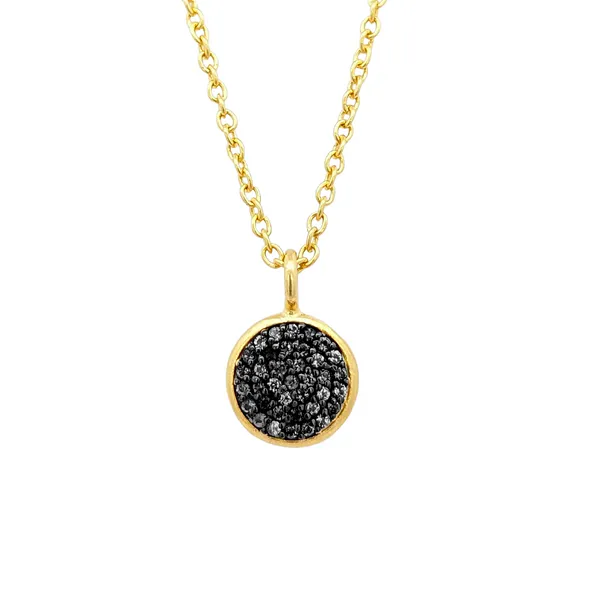 Black Spinel Pavé Necklace