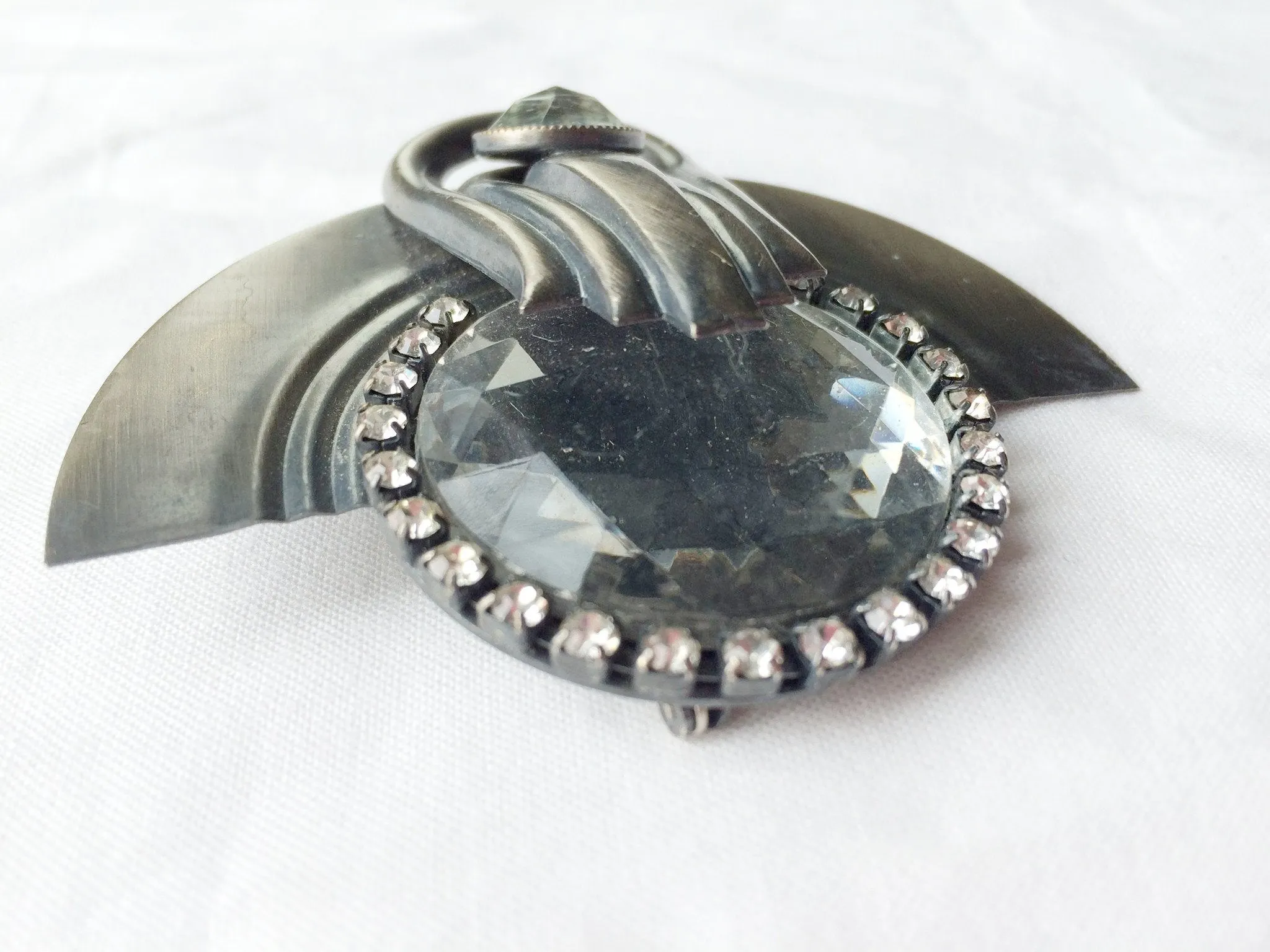 Bold Art Deco Statement Pin Brooch: A Vintage Treasure from the 1930s