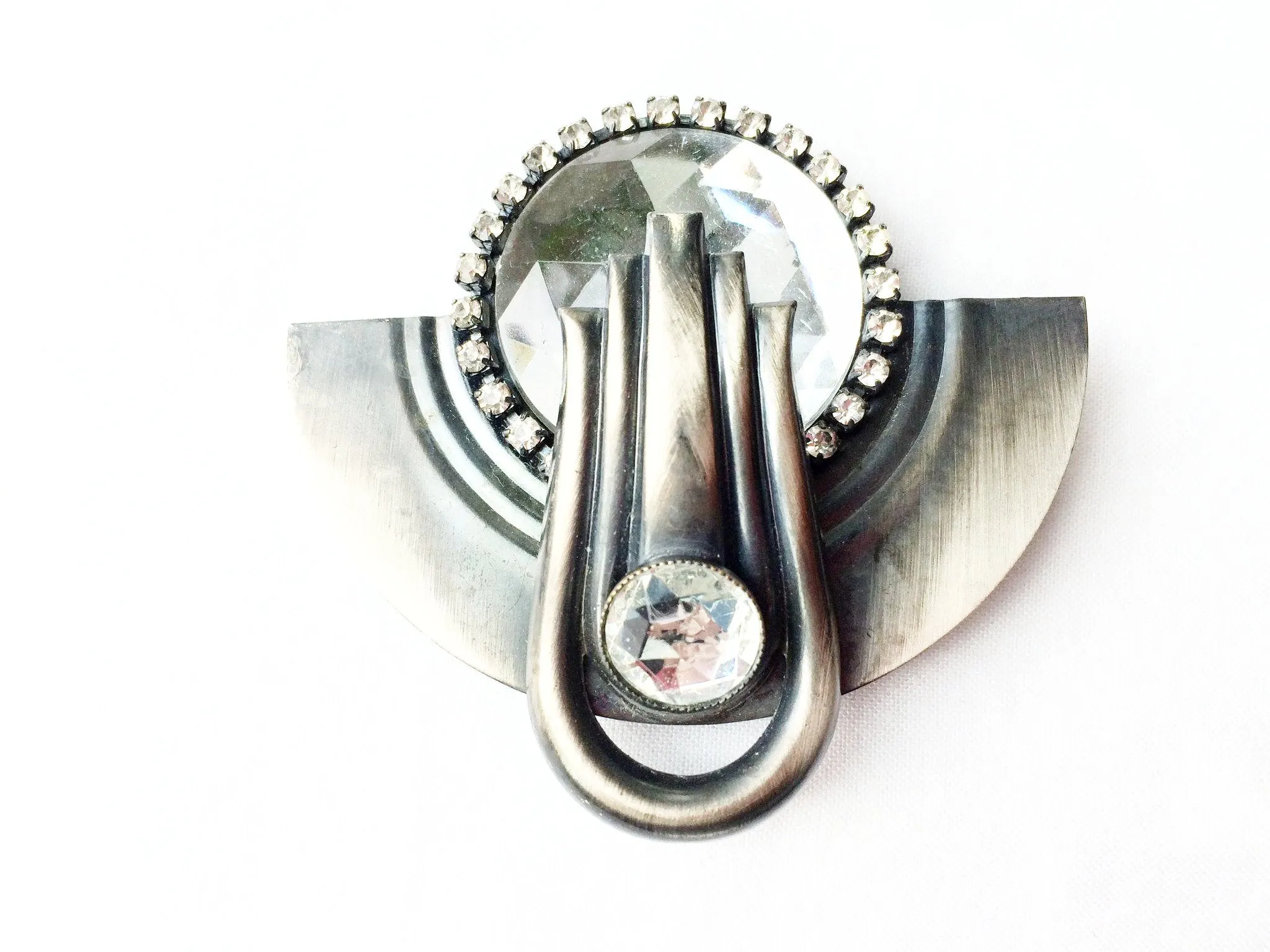 Bold Art Deco Statement Pin Brooch: A Vintage Treasure from the 1930s