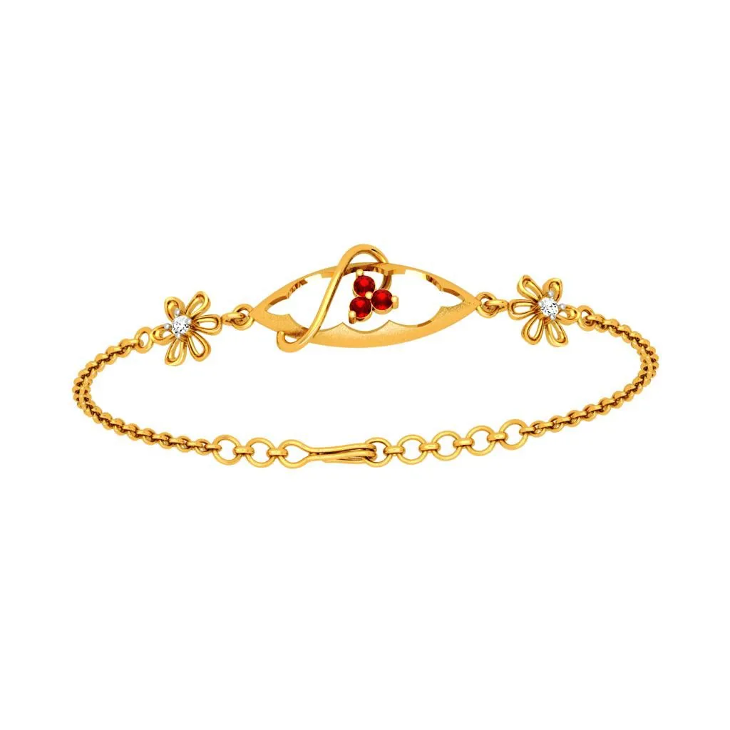 Chained Gold Diamond Bracelet