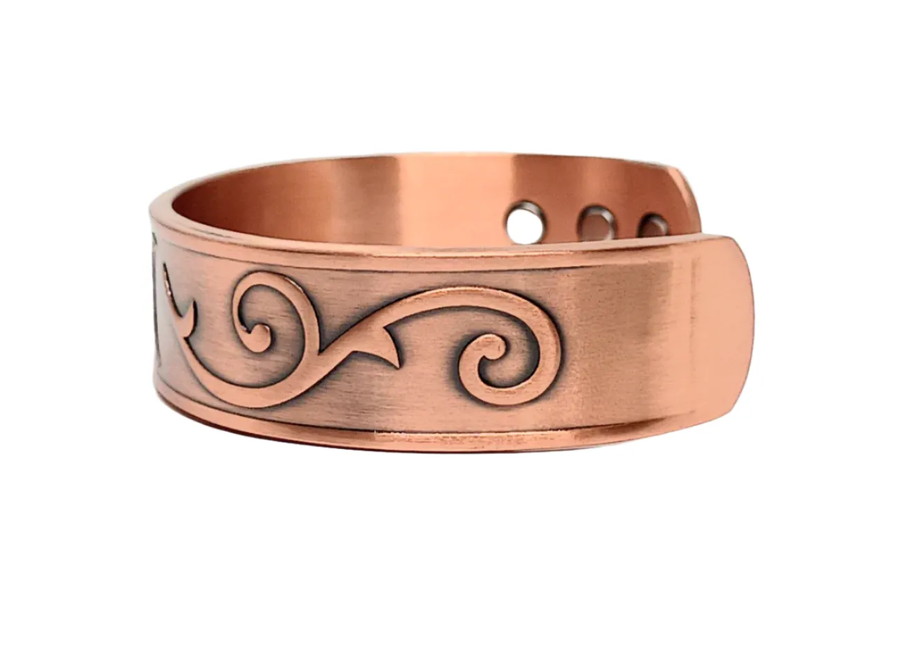 Copper Magnetic Triple Moon Adjustable Bracelet