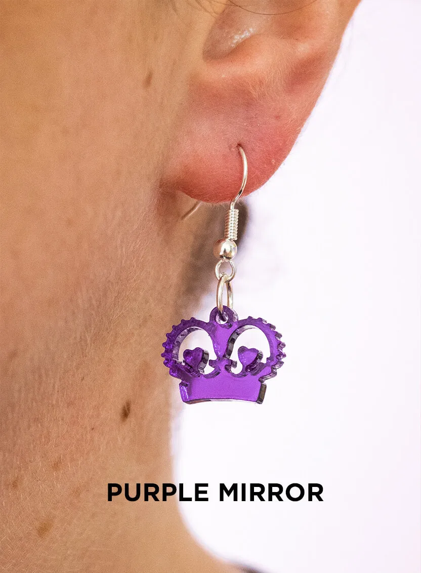 Crown Charm Earrings