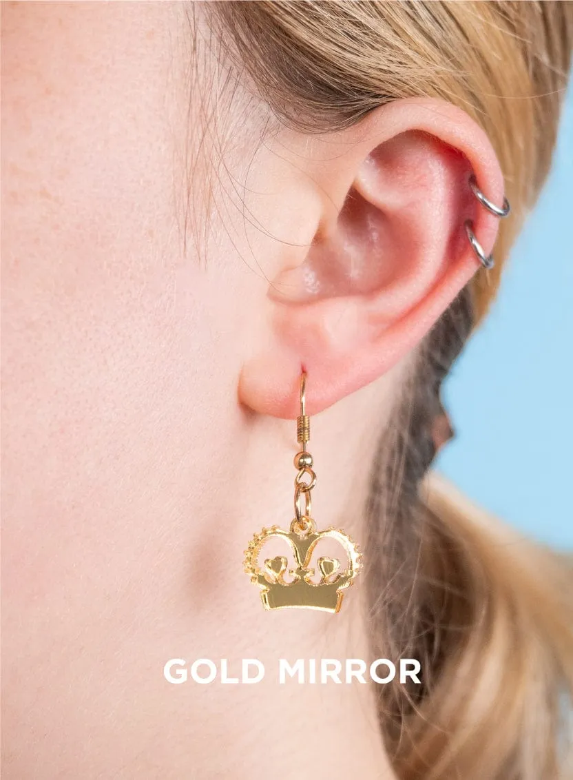 Crown Charm Earrings