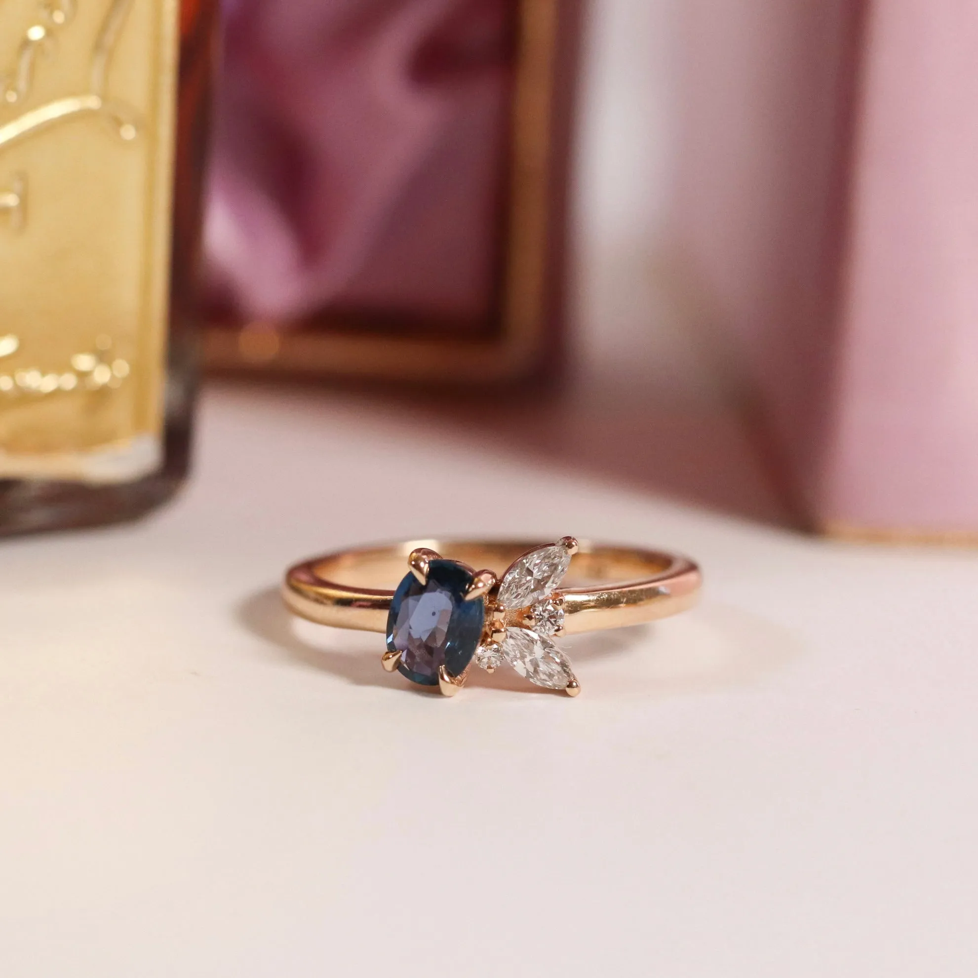 'Cynthia' Yogo Sapphire Ring - KE Design