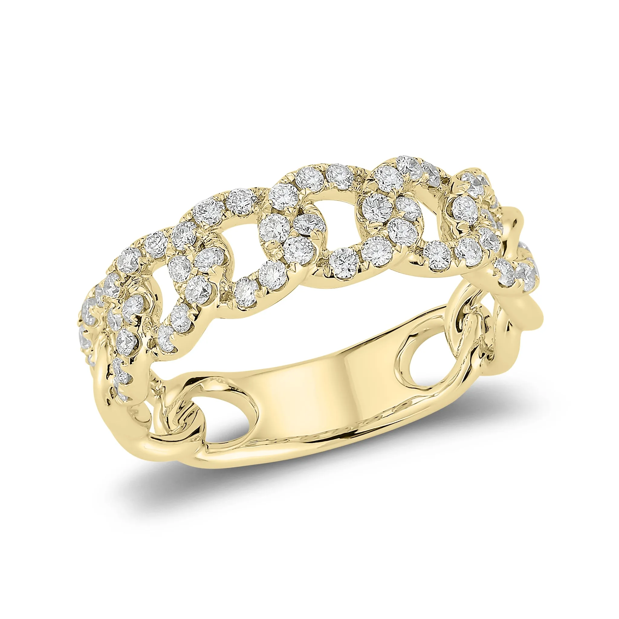 Diamond Curb Link Ring