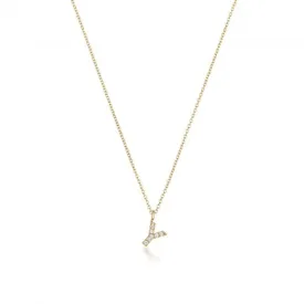 Diamond Jewellery 18ct Gold Initial Necklace NDQ154/Y