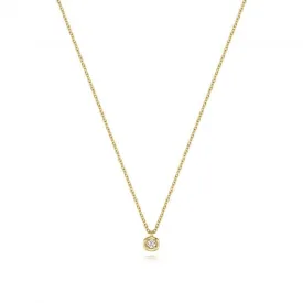 Diamond Jewellery 9ct Gold Diamond Necklace with 0.03CT ND147