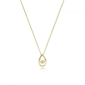 Diamond Jewellery 9ct Gold Necklace with 0.01CT Diamond ND140