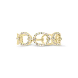 Diamond Open Chain Link Stackable Ring