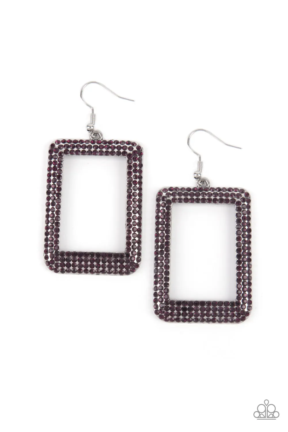 Earrings World FRAME-ous - Purple E307