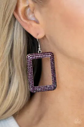 Earrings World FRAME-ous - Purple E307