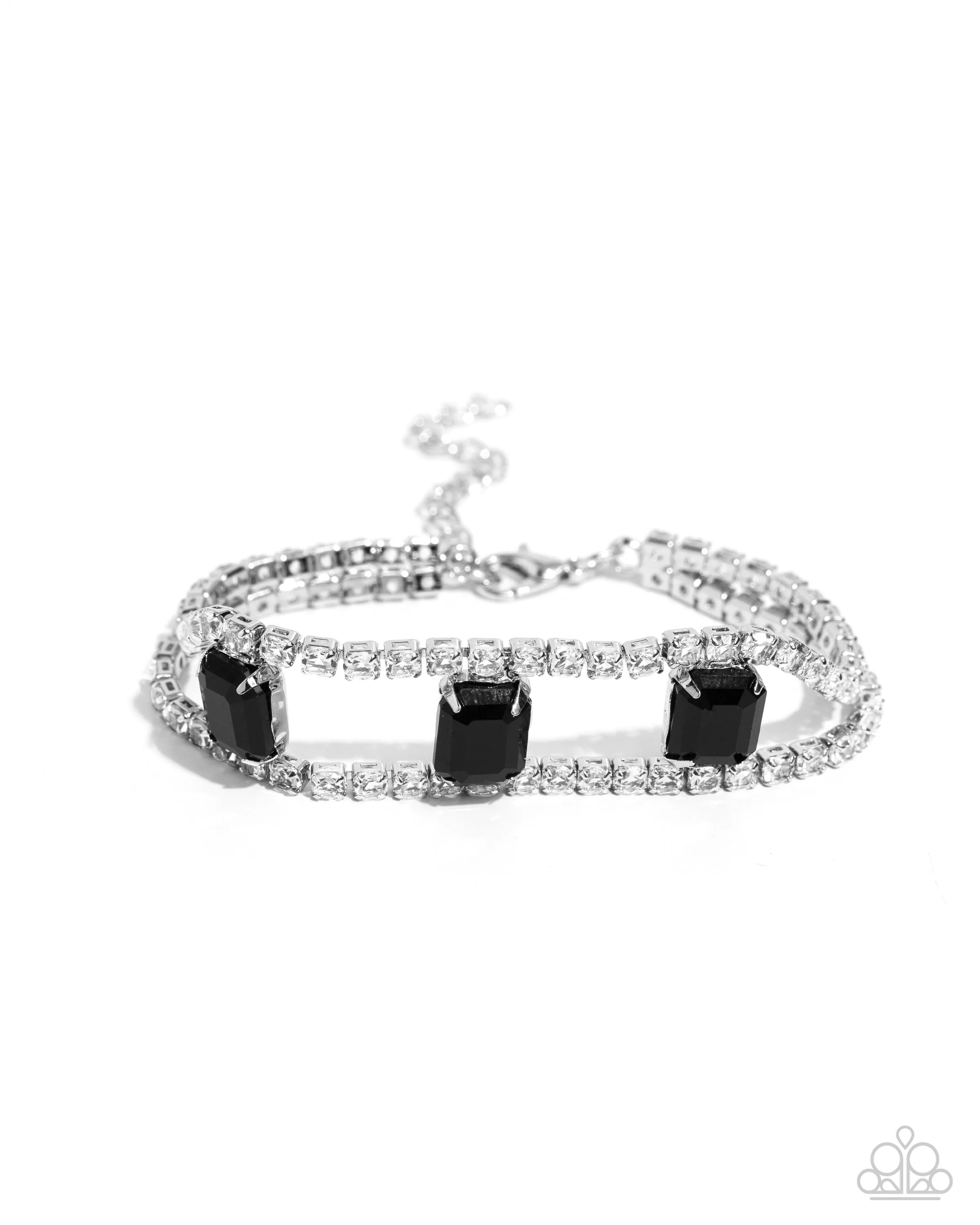 Embedded Elegance - Black Bracelet - Paparazzi Accessories