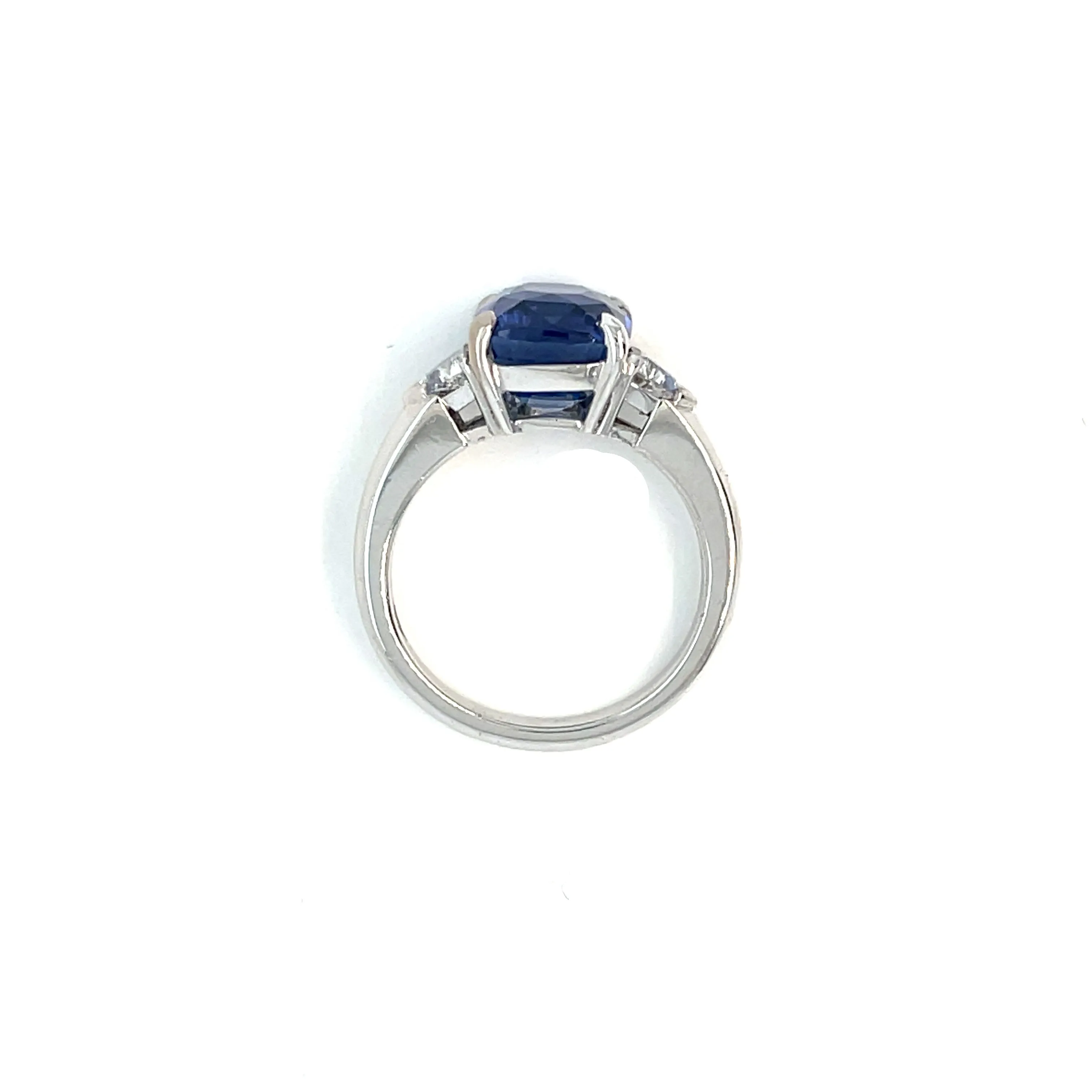 Estate 6 Carat Certified Sapphire, Diamond Gold Ring