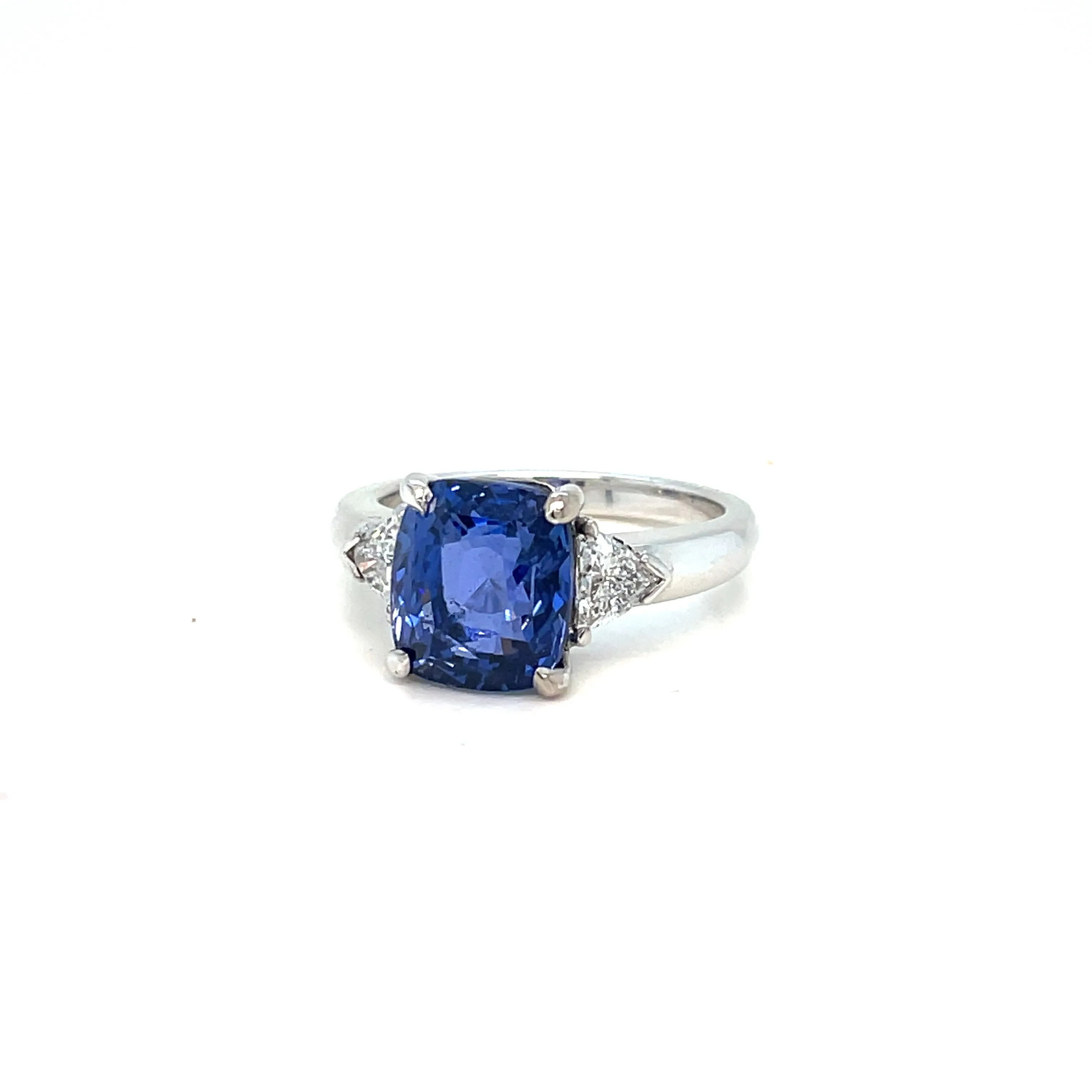 Estate 6 Carat Certified Sapphire, Diamond Gold Ring