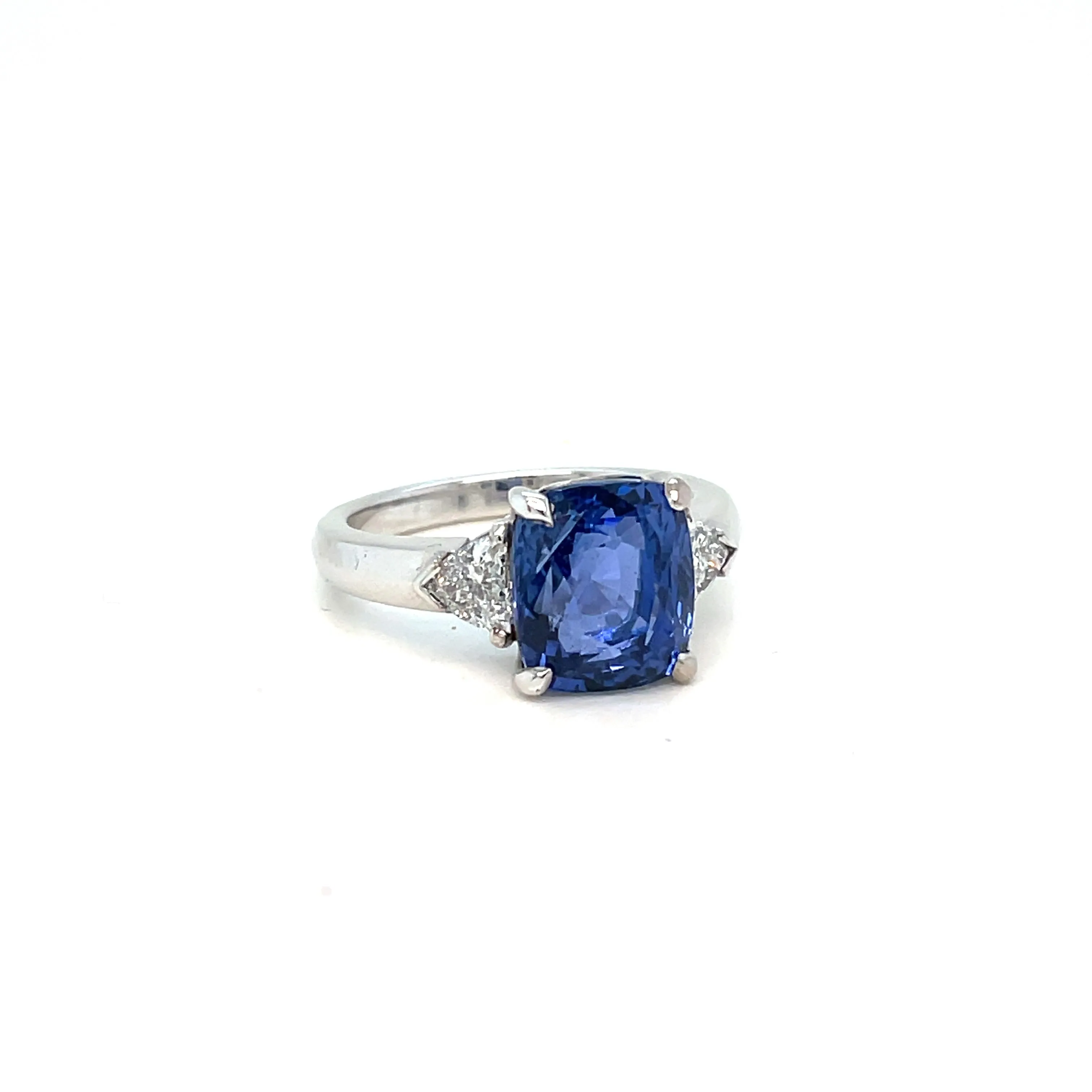 Estate 6 Carat Certified Sapphire, Diamond Gold Ring