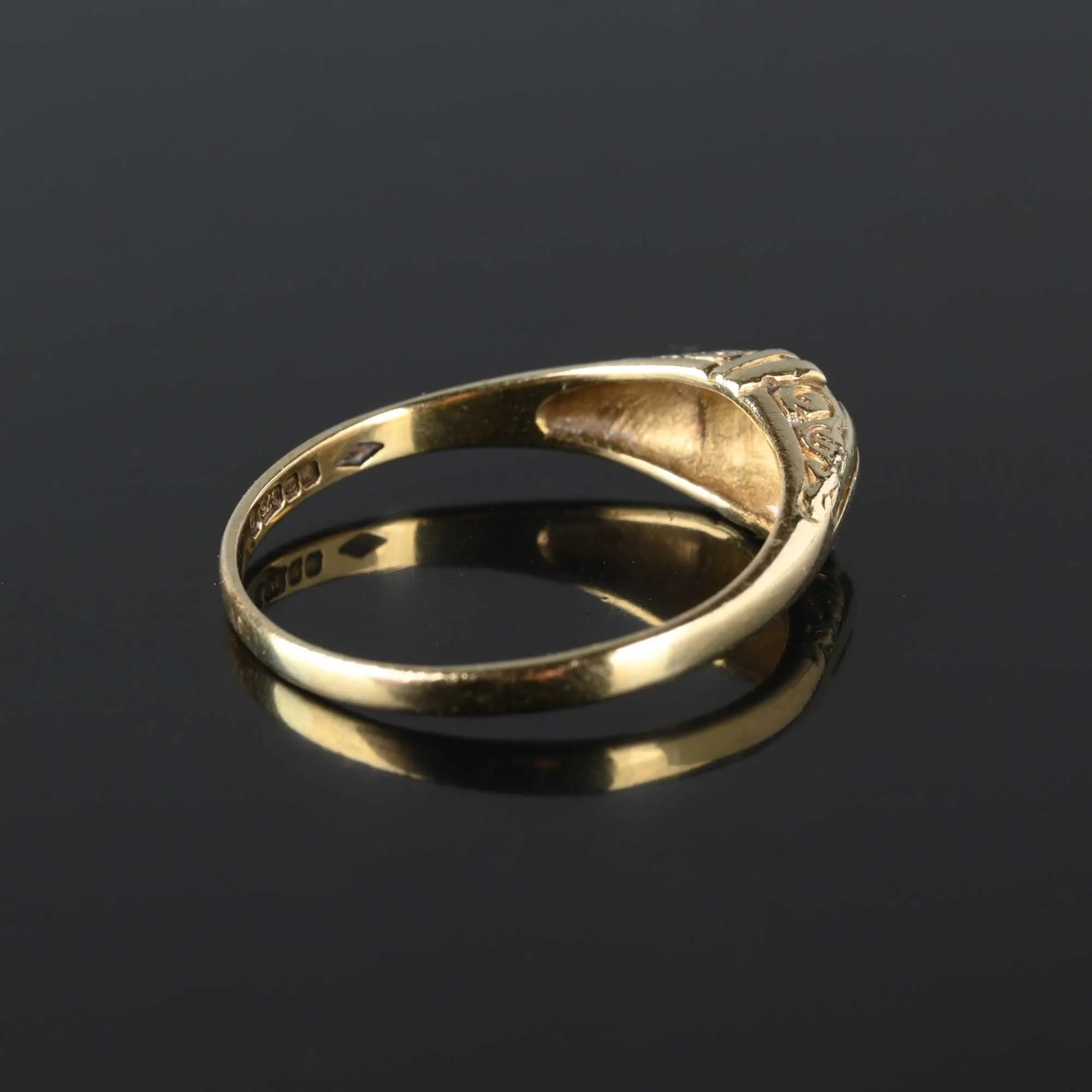 Fine Gold Edwardian Style Diamond Solitaire Ring