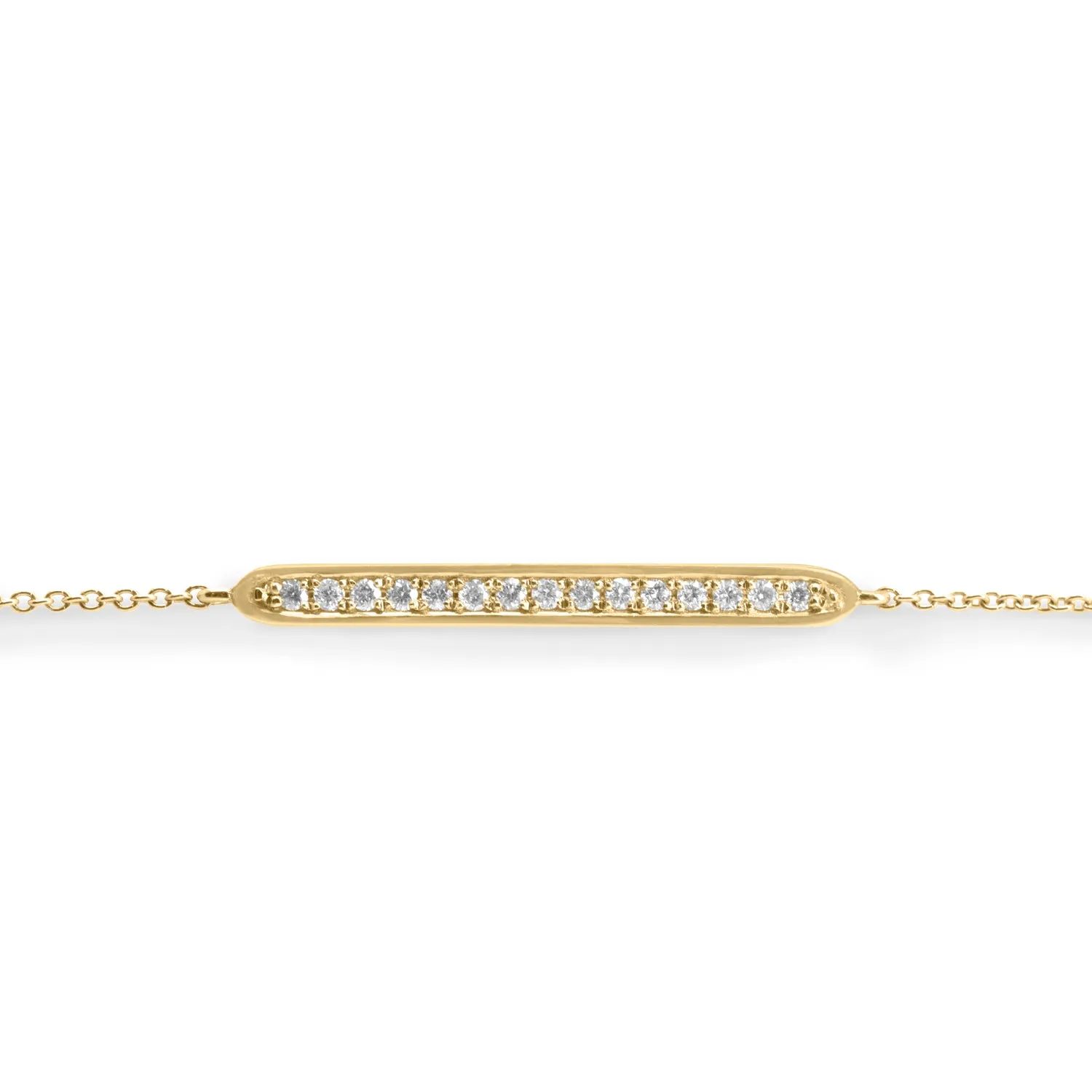 Florence Gold Bracelet White Diamonds