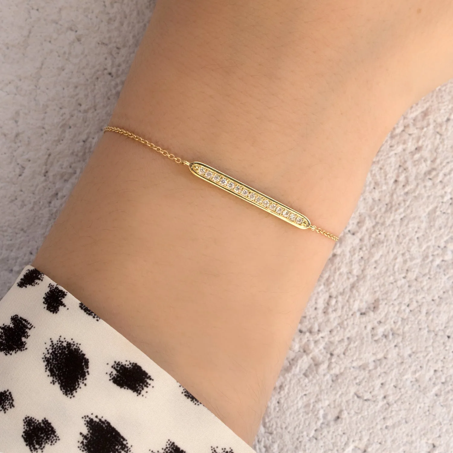 Florence Gold Bracelet White Diamonds