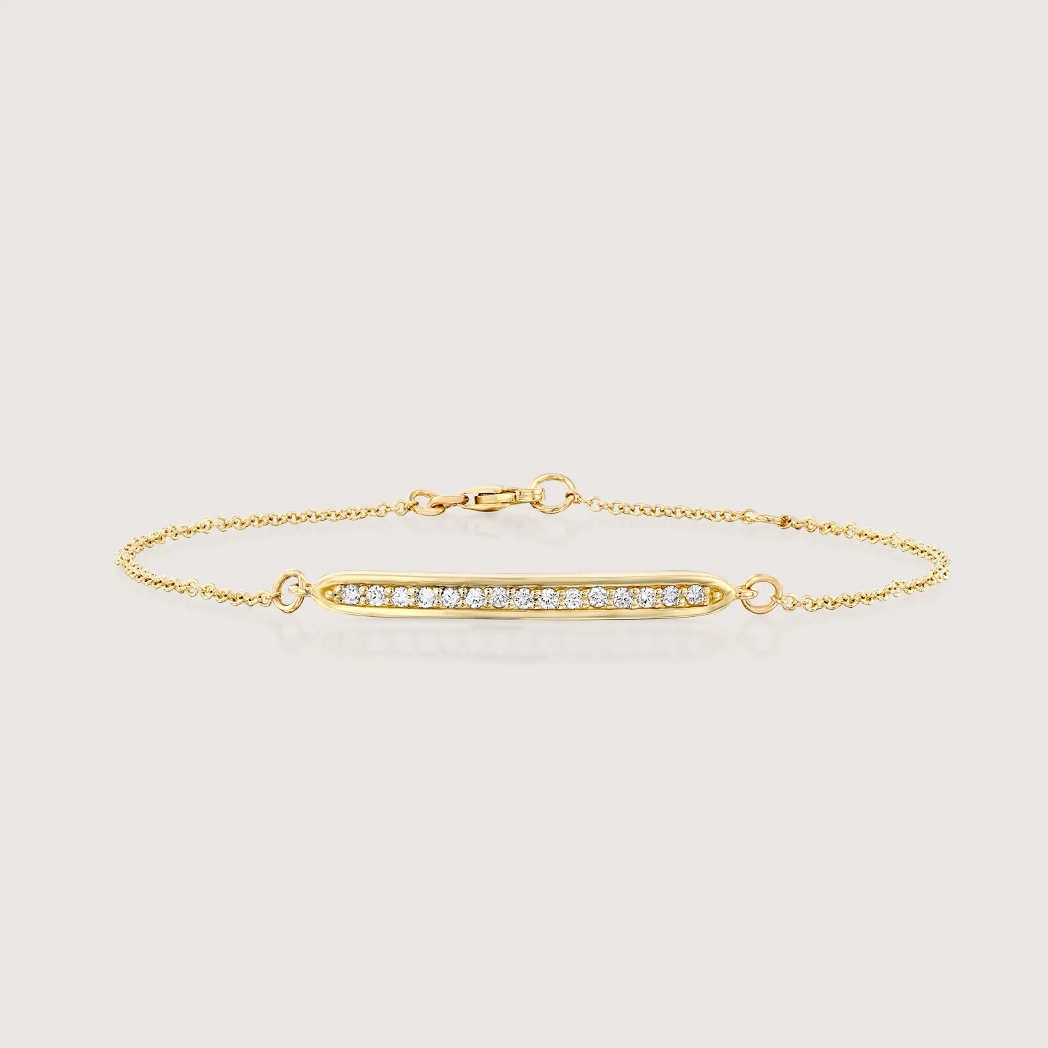 Florence Gold Bracelet White Diamonds