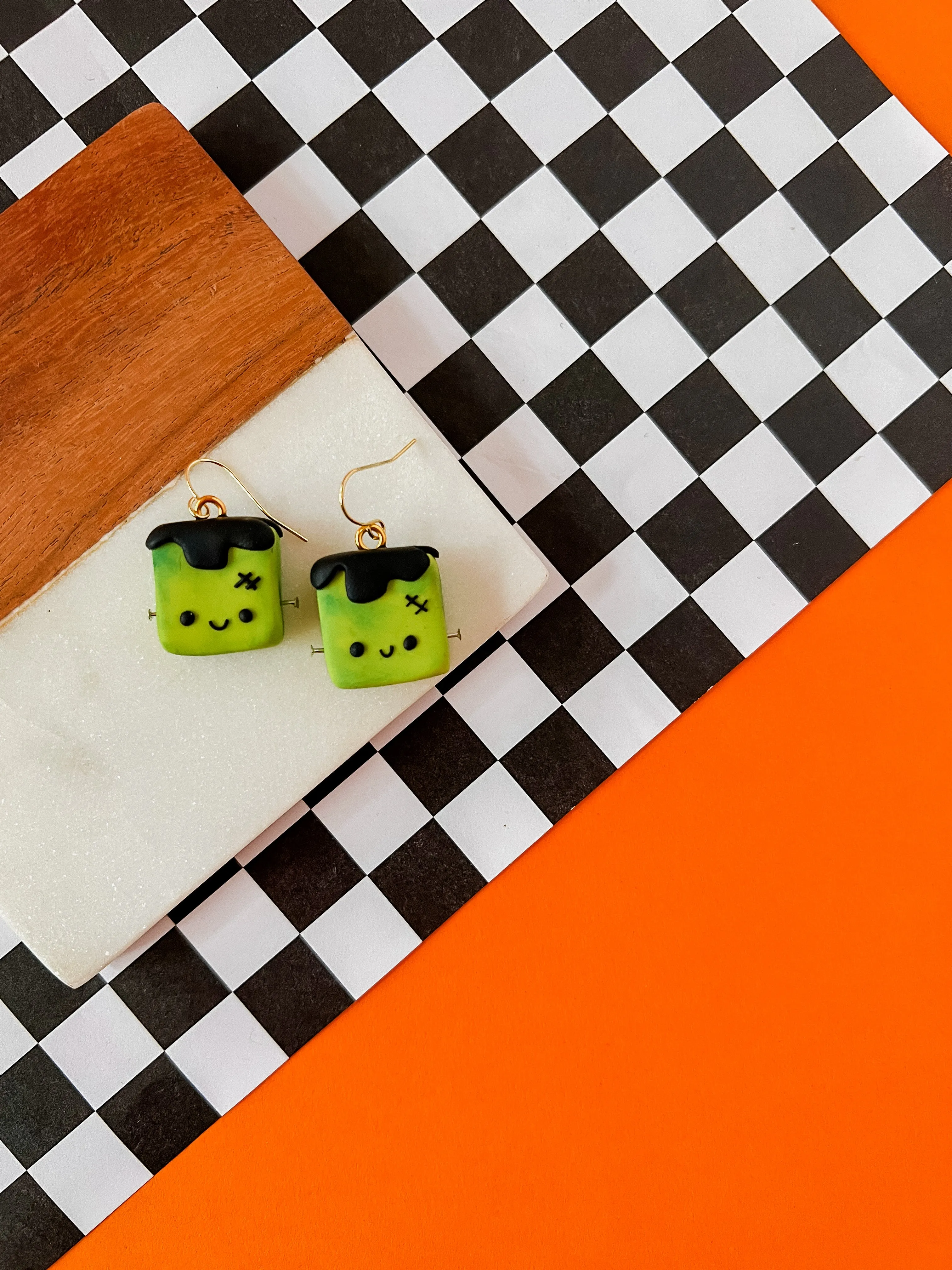 Frankie the Monster | Clay Earrings