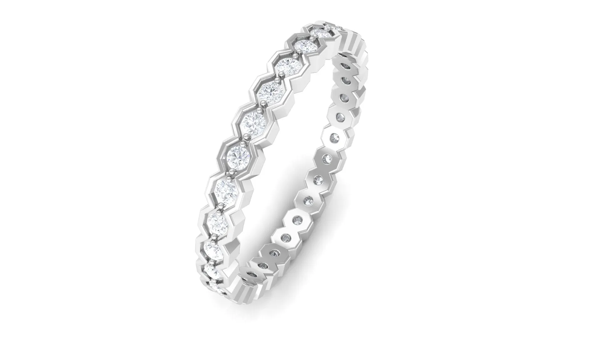 Full Eternity Band Ring with Natural Diamond