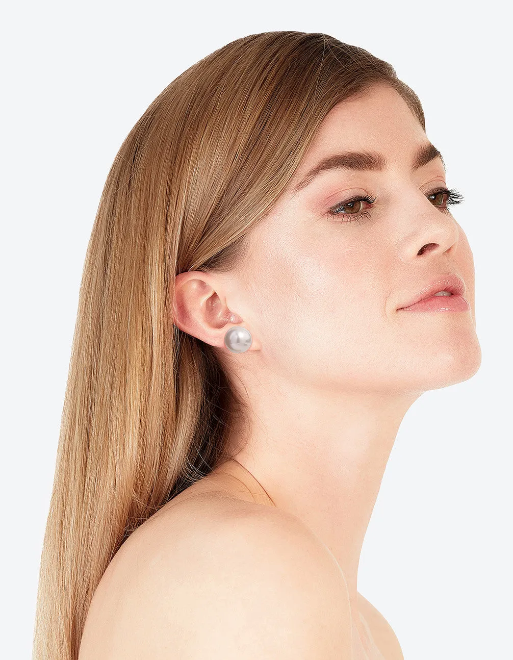 Giant Pearl Stud Earrings