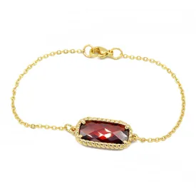 Gold Cubic Zirconia Chain Bracelet