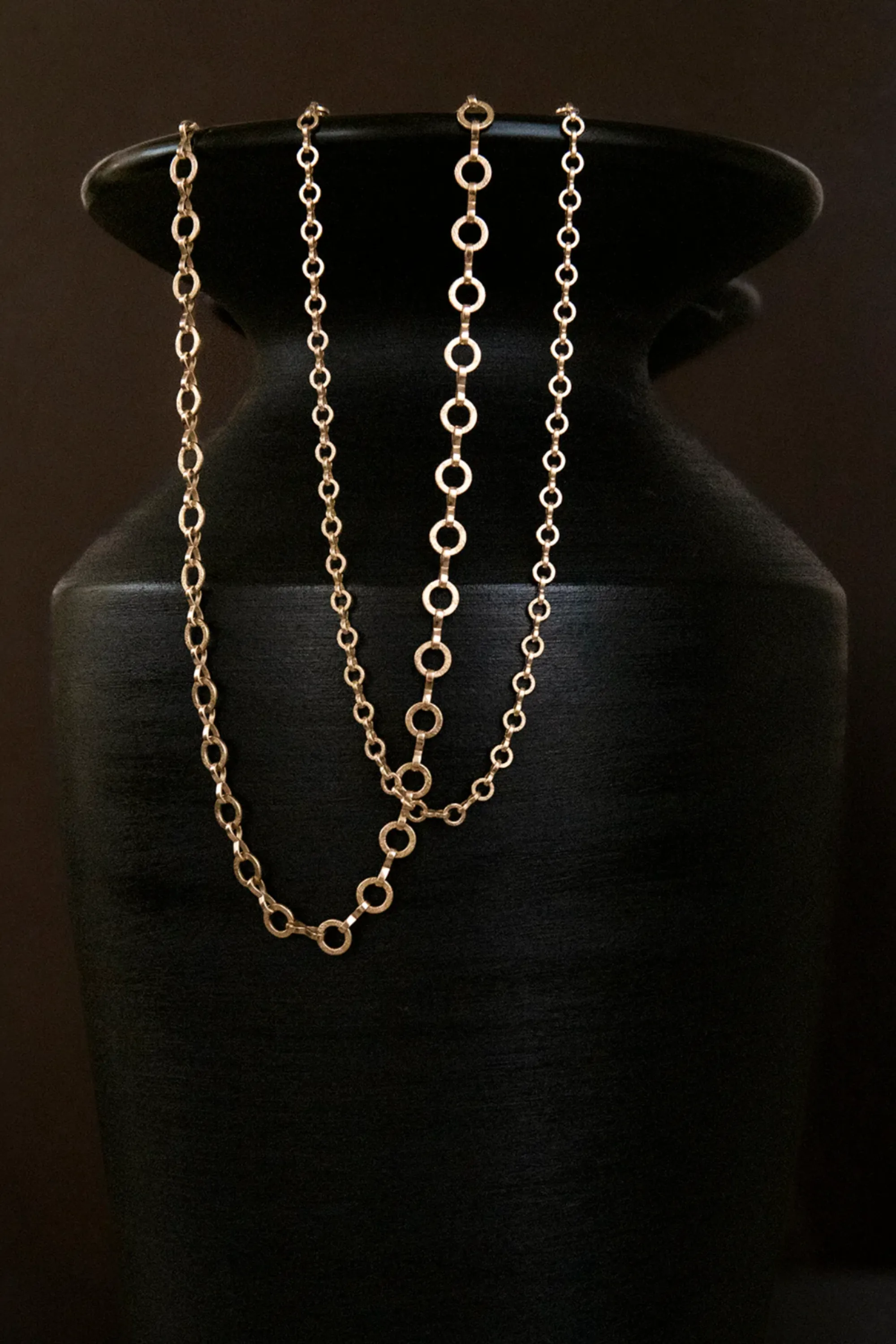 Heavy Medium Circle Link Chain, Yellow Gold