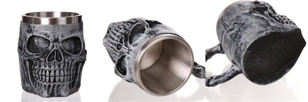 Heavy Metal Charred Skull Mug Stainless Steel