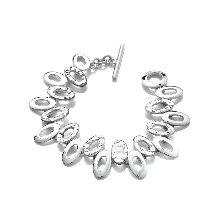 Heavy Ovals Silver Bracelet