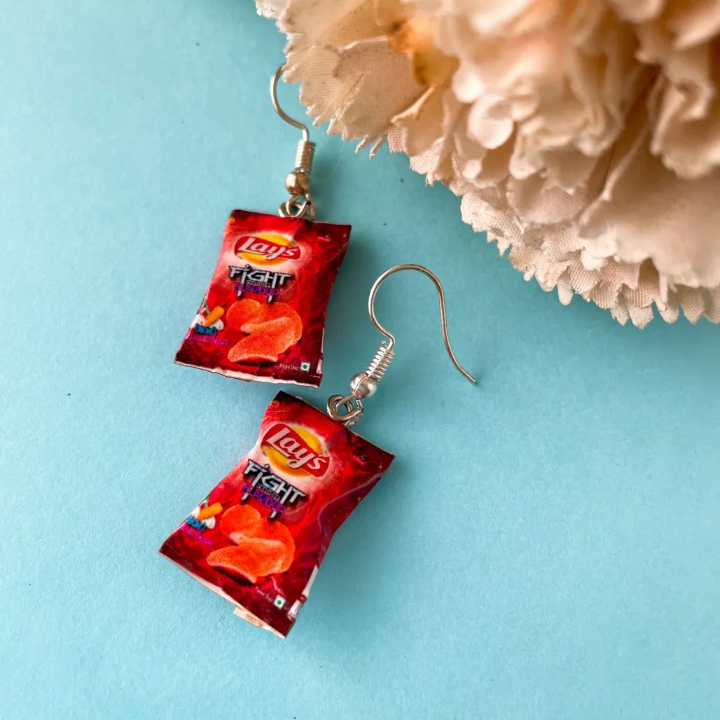 Lays Chips Miniature Food Earrings