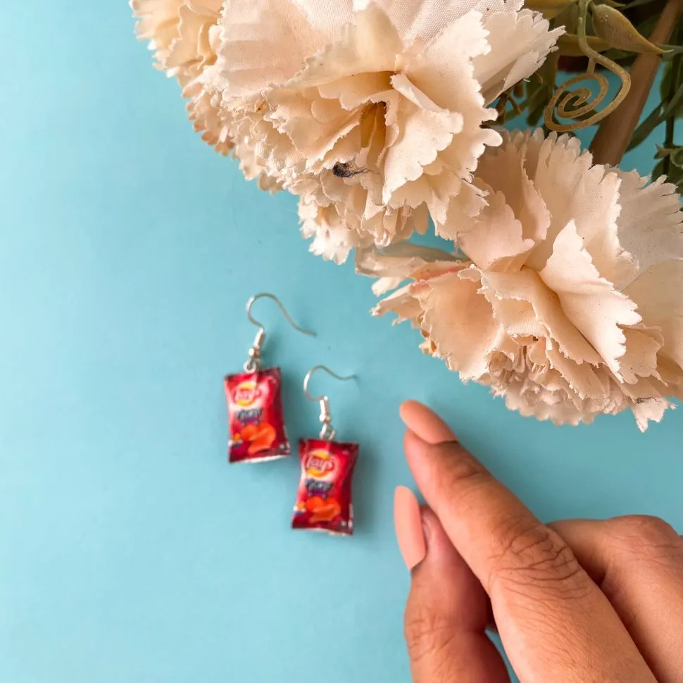 Lays Chips Miniature Food Earrings