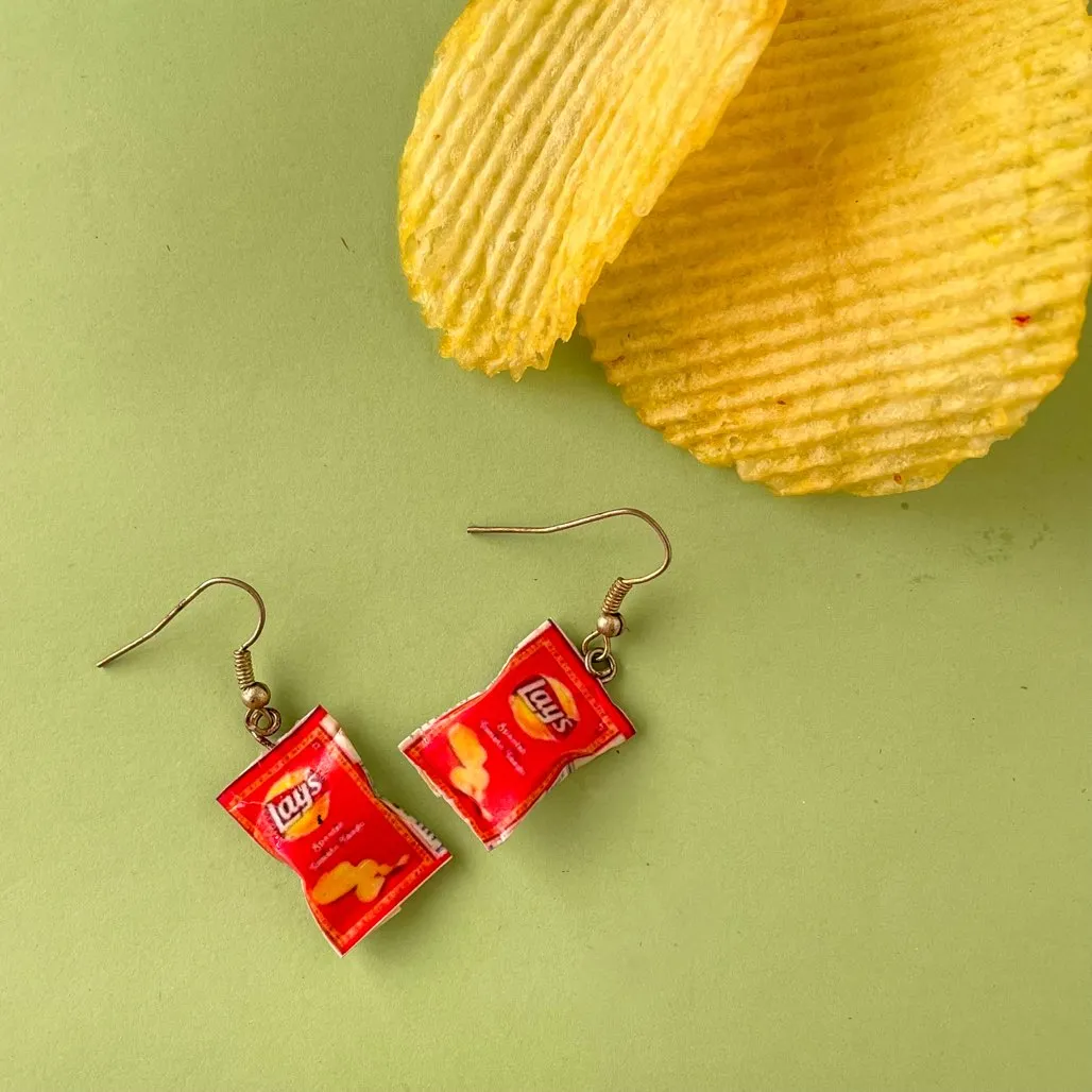 Lays Chips Miniature Food Earrings