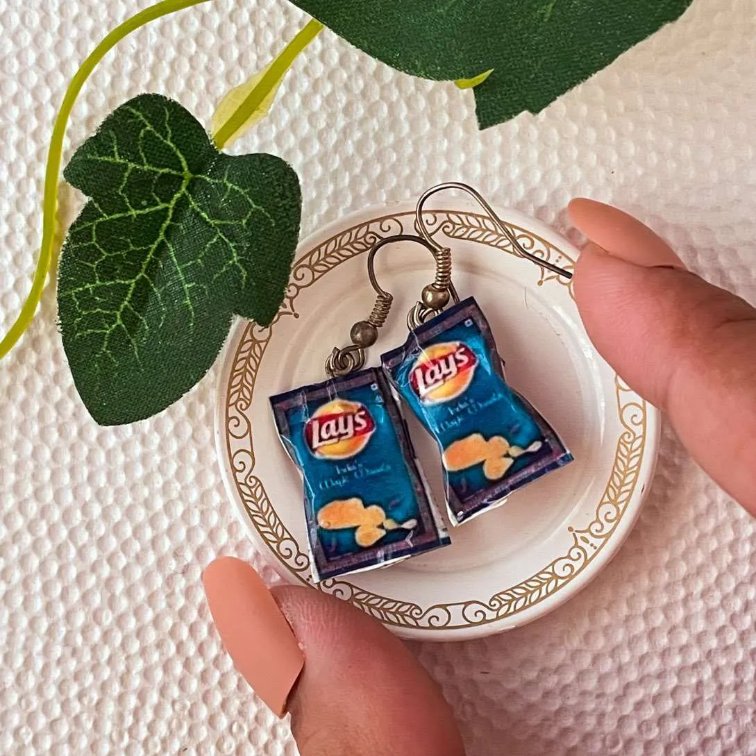 Lays Chips Miniature Food Earrings