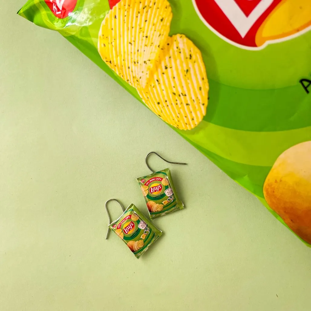 Lays Chips Miniature Food Earrings