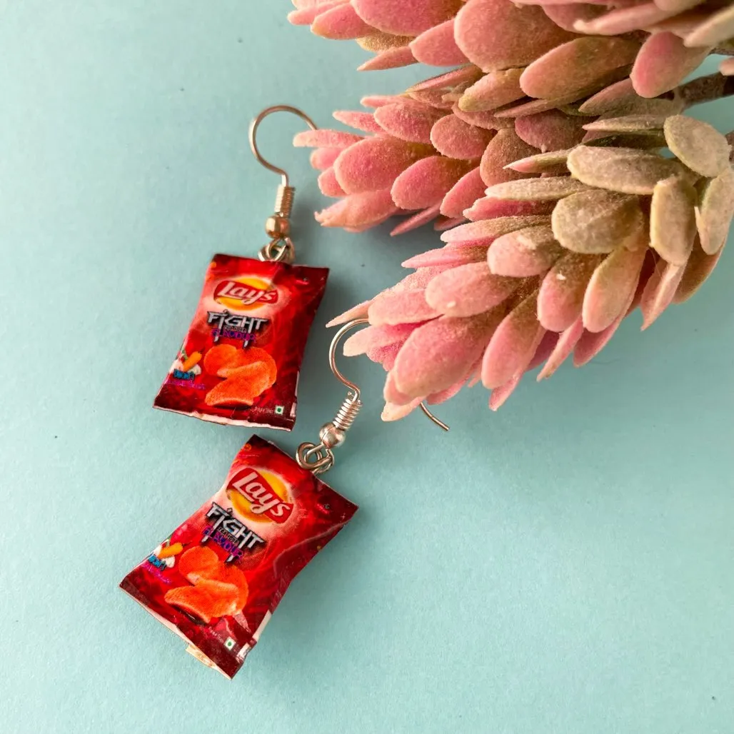 Lays Chips Miniature Food Earrings