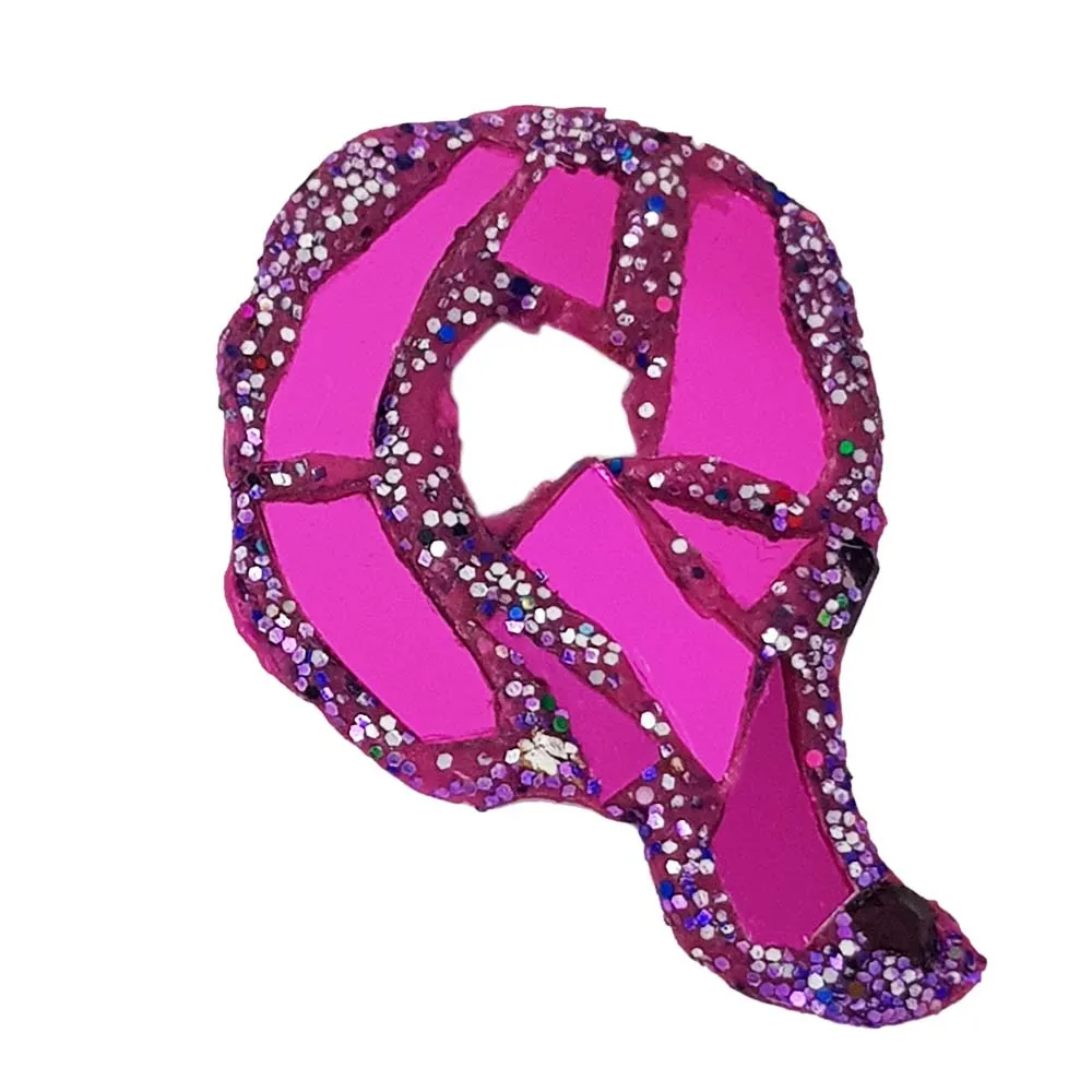 LETTER Q -  PURPLE BROOCH